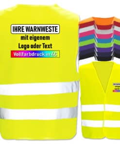 Warnwesten von EasyMesh mit zwei Leuchtstreifen & Klettverschluss // viele Farben und Größen // auf Wunsch bedruckt