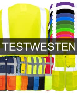 Unbedruckte Test-Multifunktionsweste mit Taschen und Reißverschluss