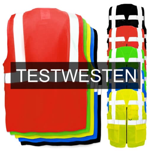 Unbedruckte Test-Multifunktionsweste mit Taschen und Reißverschluss