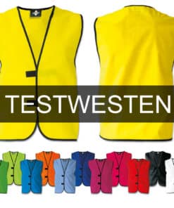 Unbedruckte Test-Kennzeichnungswesten / Signalwesten ohne Leuchtstreifen
