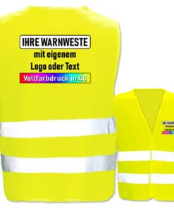 Warnwesten von EasyMesh mit zwei Leuchtstreifen & Klettverschluss // viele Farben und Größen // auf Wunsch bedruckt