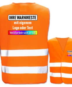 Warnwesten von EasyMesh mit zwei Leuchtstreifen & Klettverschluss // viele Farben und Größen // auf Wunsch bedruckt
