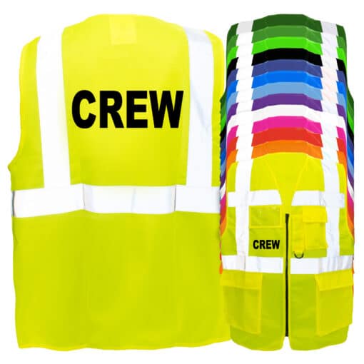 Crew-Multifunktionsweste mit Taschen und Reißverschluss // große Farbauswahl