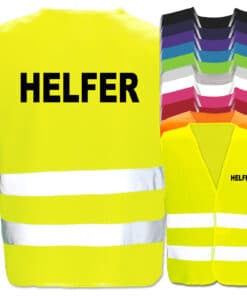 Helfer-Warnwesten mit zwei Leuchtstreifen