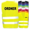 Ordner-Warnwesten mit zwei Leuchtstreifen