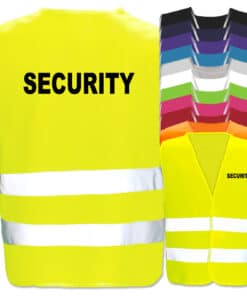 Security-Warnwesten mit zwei Leuchtstreifen