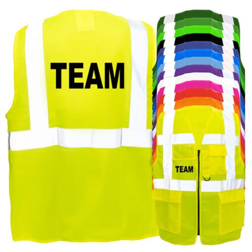 Team-Multifunktionsweste mit Taschen und Reißverschluss // große Farbauswahl