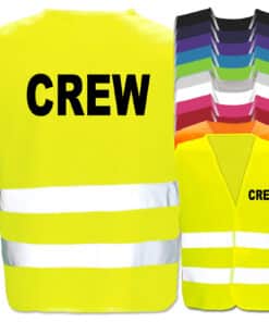 Crew-Warnwesten mit zwei Leuchtstreifen
