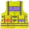 Dönges-Signalweste gelb/orange und gelb/blau nach BMI-Vorgabe mit 4 Leuchtstreifen // Begriff: Seelsorger