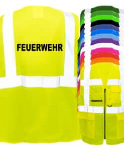 Feuerwehr-Multifunktionsweste mit Taschen und Reißverschluss