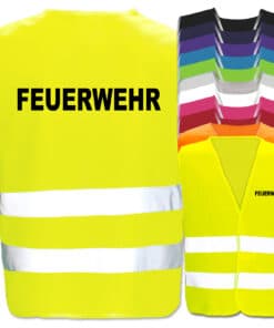 Feuerwehr-Warnwesten mit zwei Leuchtstreifen