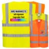 Portwest C375 4-Streifen Warnweste mit Schulterreflexband und Reißverschluss
