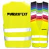 Wunschtext-Warnwesten mit zwei Leuchtstreifen in vielen Farben und Größen