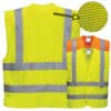 Unbedruckte Portwest C370 Warnweste MeshAir Weste 4-Streifen mit Schulterreflexband