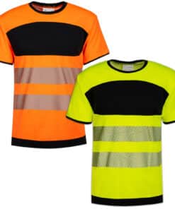 Hi-Vis T-Shirts Korntex EOST // Warnschutz-Shirt in Signalfarben // auf Wunsch bedruckt mit Ihrem Design
