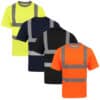 Hi-Vis T-Shirts Korntex KXPCShirt "Barcelona" mit 4 Leuchtstreifen und Mischgewebe // Warnschutz-Shirt in Signalfarben // auf Wunsch bedruckt mit Ihrem Design