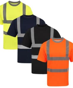 Hi-Vis T-Shirts Korntex KXPCShirt "Barcelona" mit 4 Leuchtstreifen und Mischgewebe // Warnschutz-Shirt in Signalfarben // auf Wunsch bedruckt mit Ihrem Design