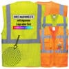 Portwest C376 - Athen Hi-Vis Warnschutz MeshAir Exekutiv Weste mit 4 Streifen, Reißverschluss und Taschen (komplett Mesh)