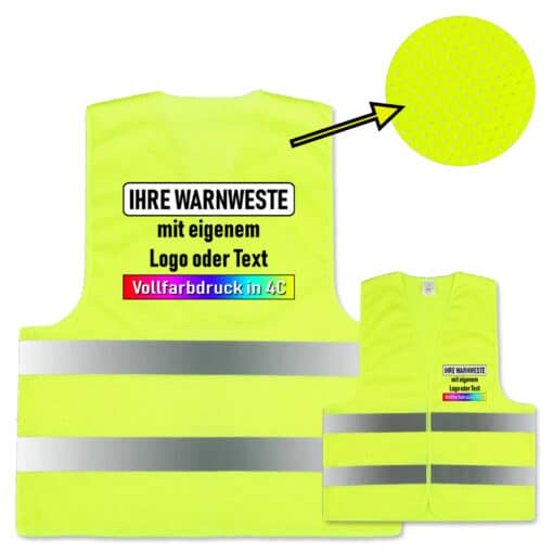 easyMesh PREMIUM Sommer MESH Gewebe Warnweste EN20471