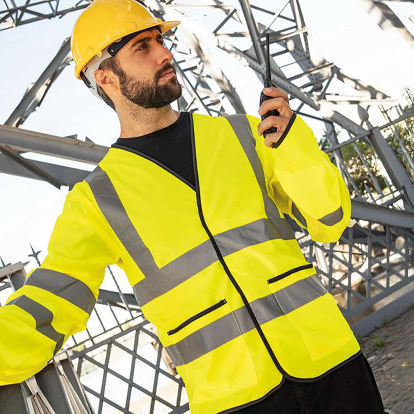 Leichte Warnjacke „Andorra“ // optional mit Aufdruck – Bild 2
