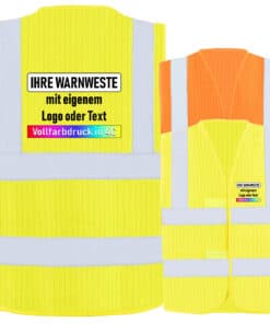 Hochwertige Triple Norm Warnweste Korntex "Dardanel" KXFRA  // flammhemmend und antistatisch // optional mit Druck
