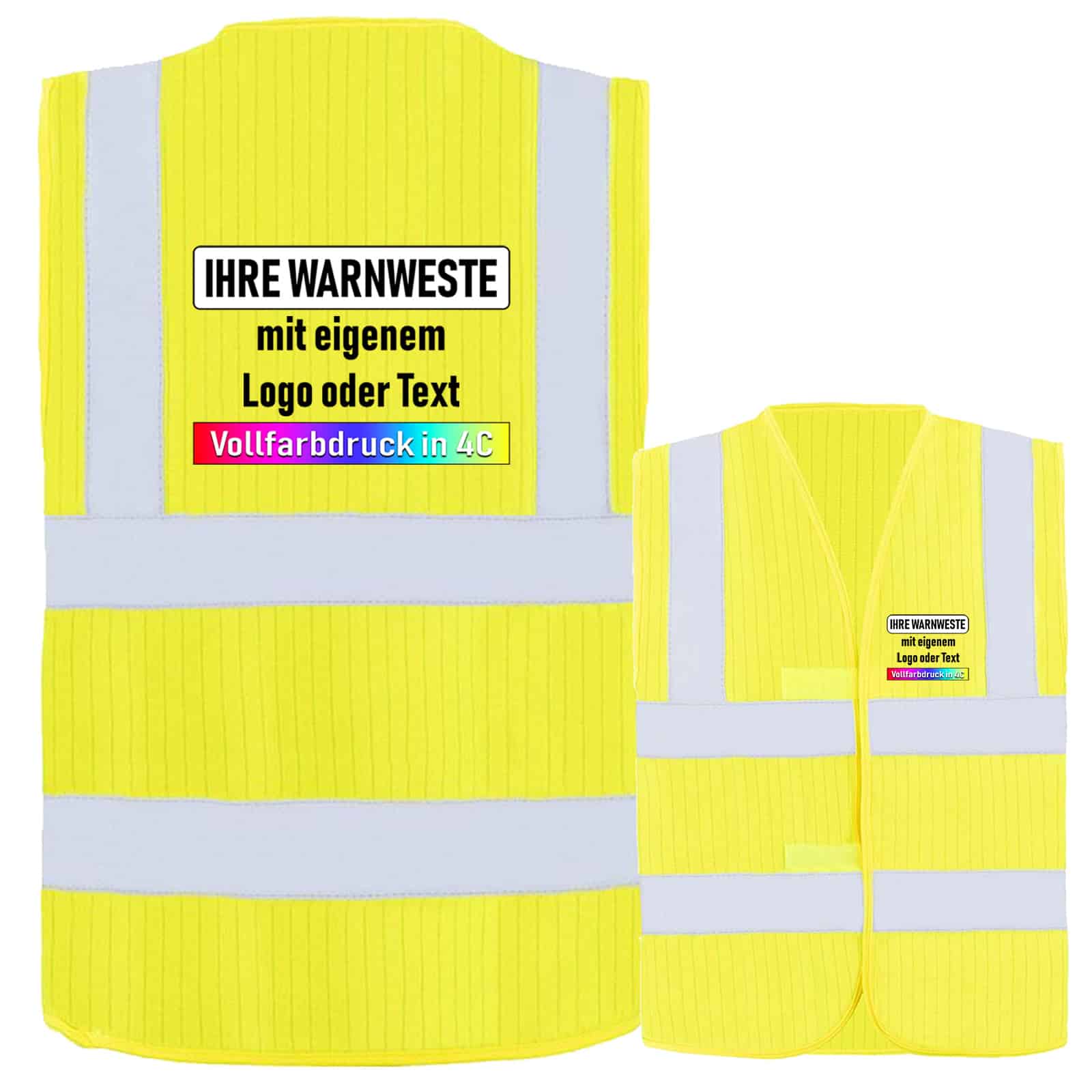 Hochwertige Triple Norm Warnweste Korntex "Dardanel" KXFRA // flammhemmend und antistatisch // optional mit Druck – Bild 2