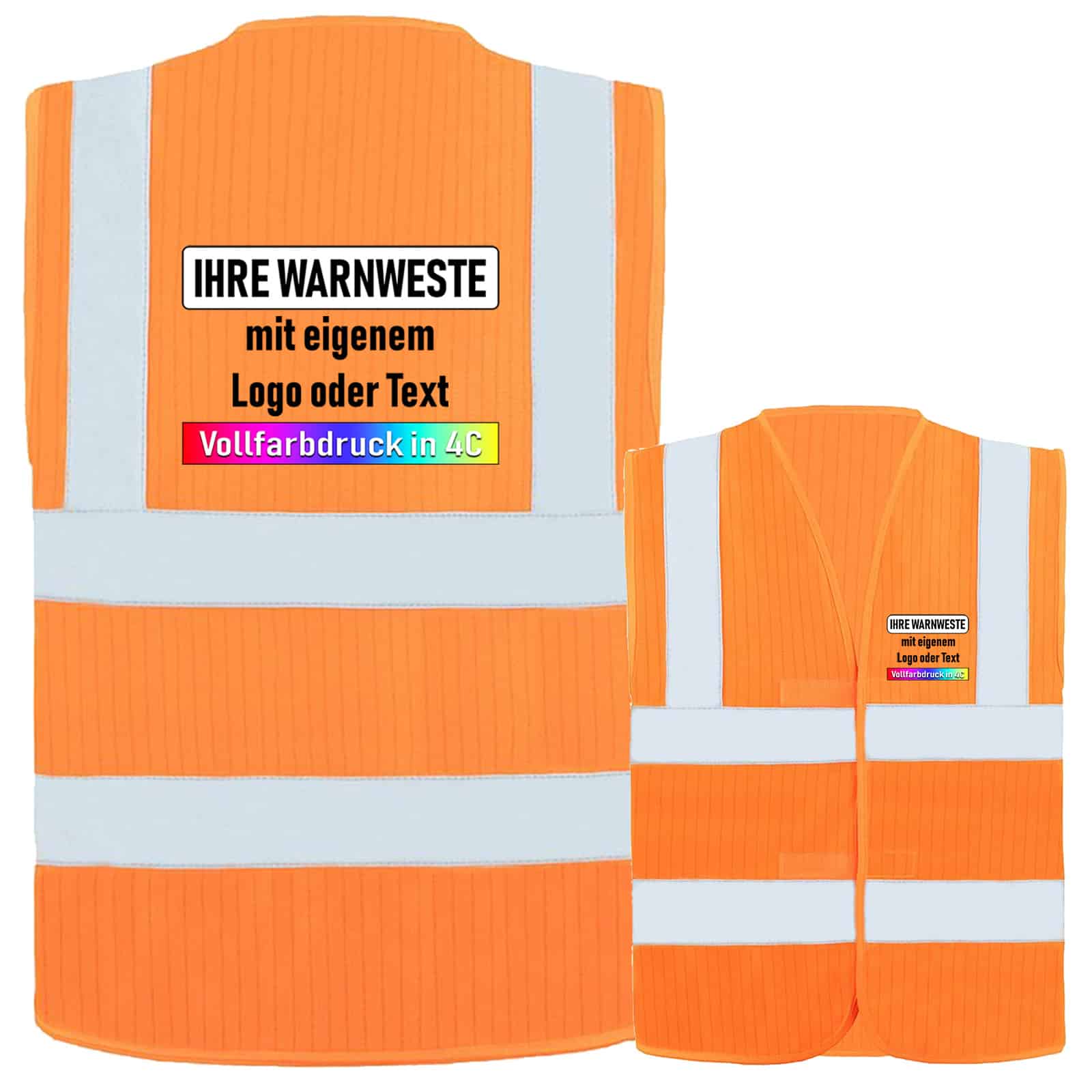 Hochwertige Triple Norm Warnweste Korntex "Dardanel" KXFRA // flammhemmend und antistatisch // optional mit Druck – Bild 3