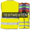 Unbedruckte Korntex Test-Warnwesten mit zwei Leuchtstreifen