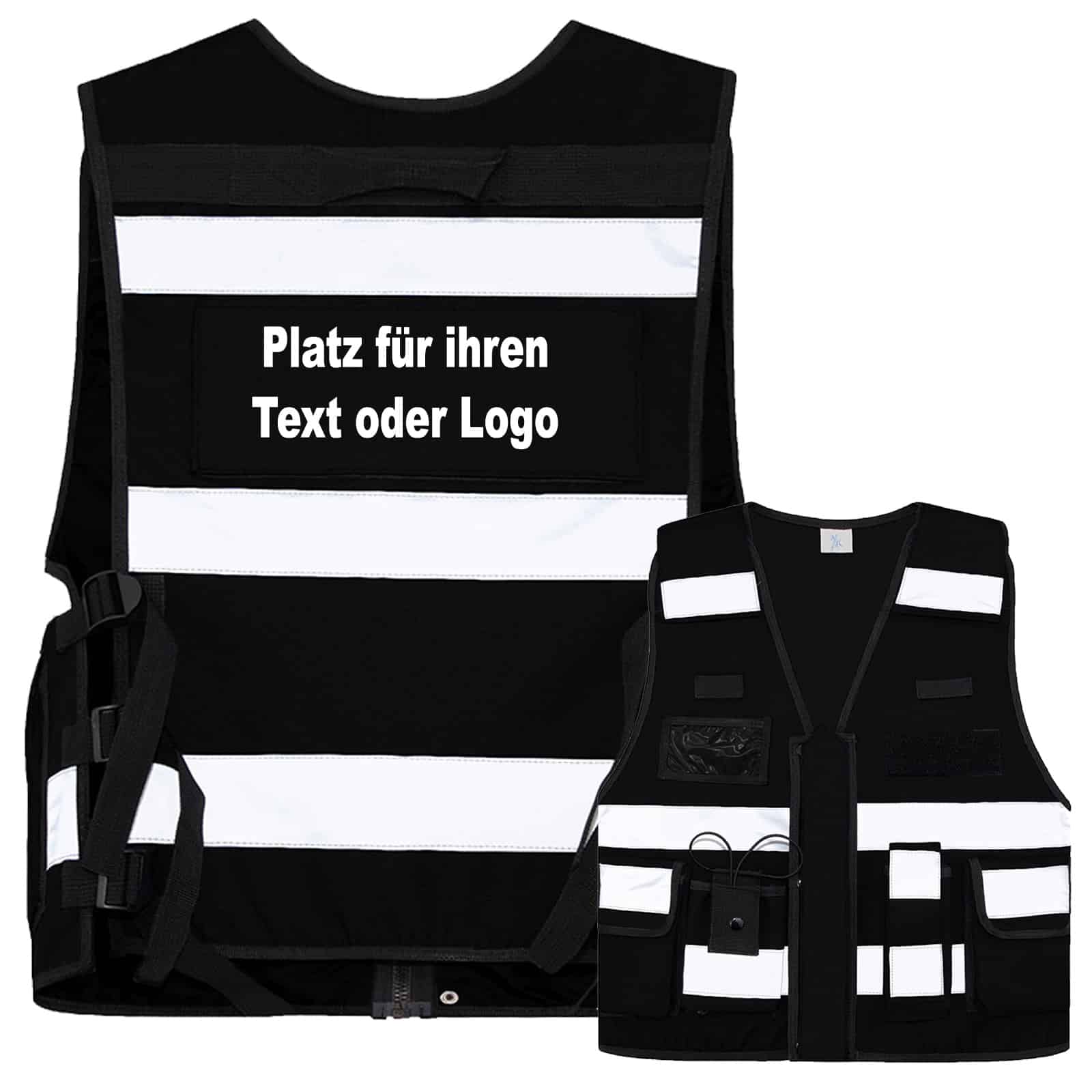 Tactical Weste „Bonn“ // multifunktionale Warnweste für Einsatzkräfte, Security & Ordnungsdienste // optional mit Klett-Patch & Aufdruck – Bild 2