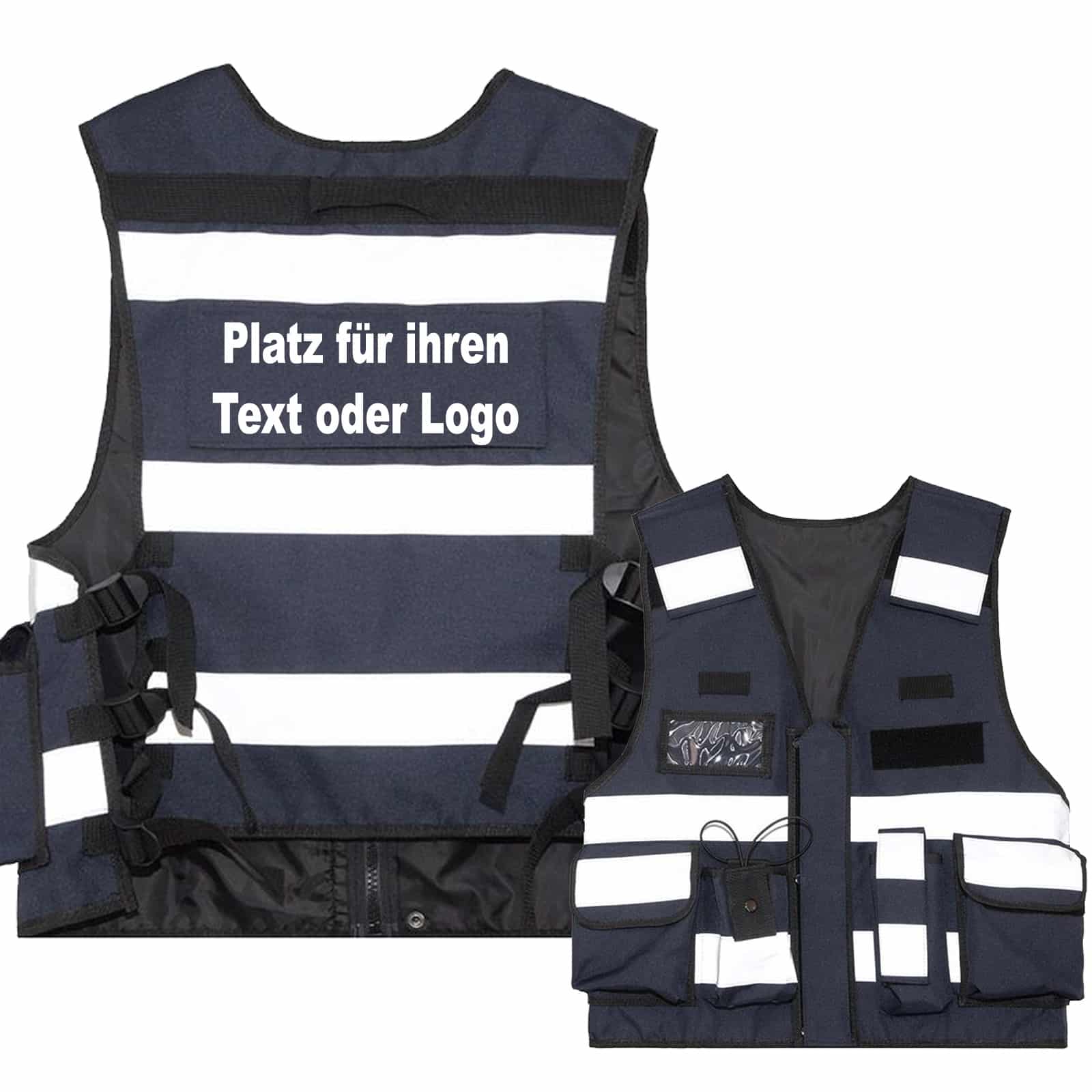 Tactical Weste „Bonn“ // multifunktionale Warnweste für Einsatzkräfte, Security & Ordnungsdienste // optional mit Klett-Patch & Aufdruck – Bild 4
