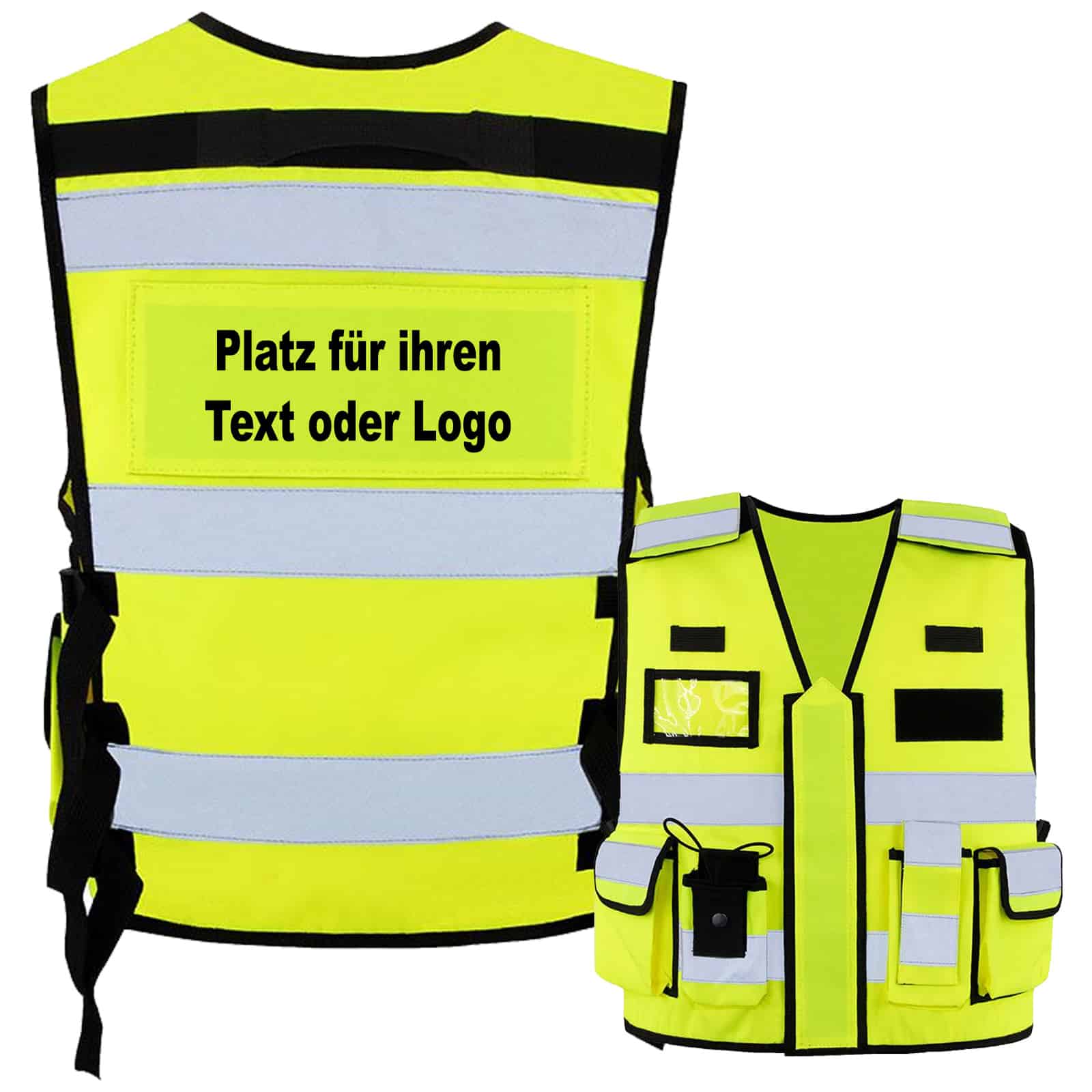 Tactical Weste „Bonn“ // multifunktionale Warnweste für Einsatzkräfte, Security & Ordnungsdienste // optional mit Klett-Patch & Aufdruck – Bild 11