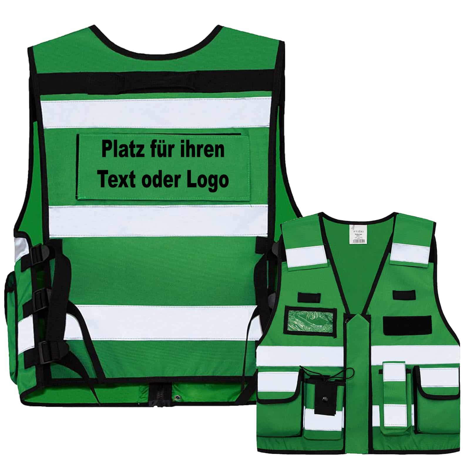 Tactical Weste „Bonn“ // multifunktionale Warnweste für Einsatzkräfte, Security & Ordnungsdienste // optional mit Klett-Patch & Aufdruck – Bild 7
