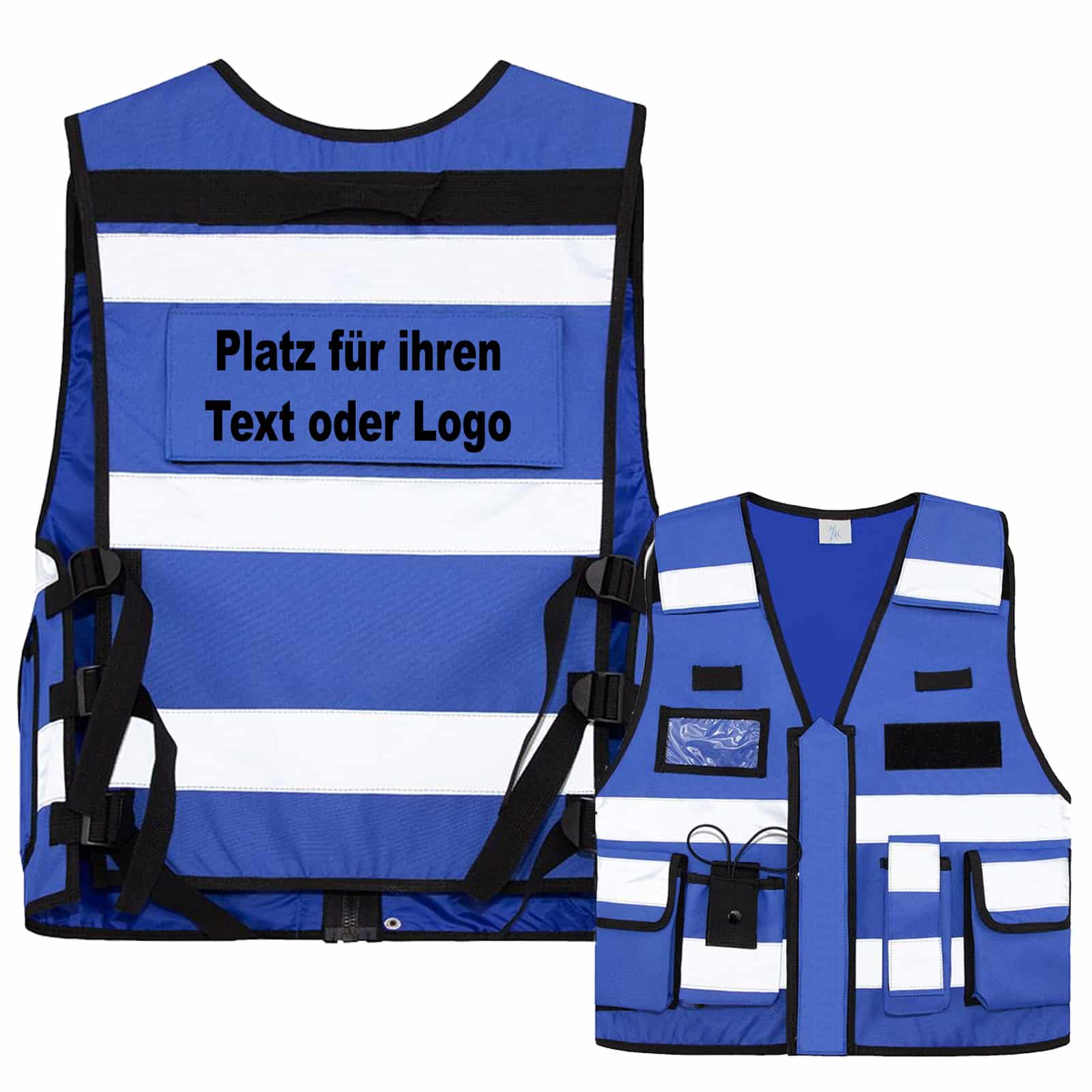 Tactical Weste „Bonn“ // multifunktionale Warnweste für Einsatzkräfte, Security & Ordnungsdienste // optional mit Klett-Patch & Aufdruck – Bild 5