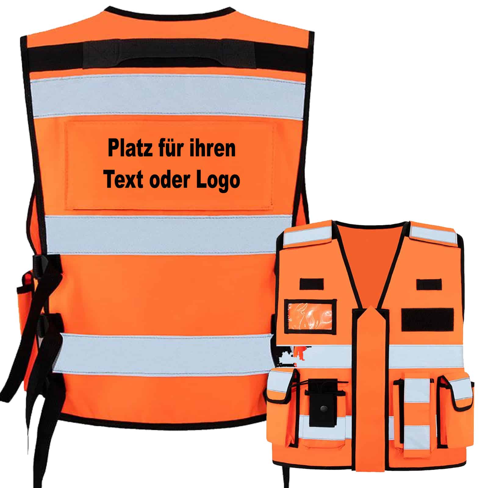 Tactical Weste „Bonn“ // multifunktionale Warnweste für Einsatzkräfte, Security & Ordnungsdienste // optional mit Klett-Patch & Aufdruck – Bild 10
