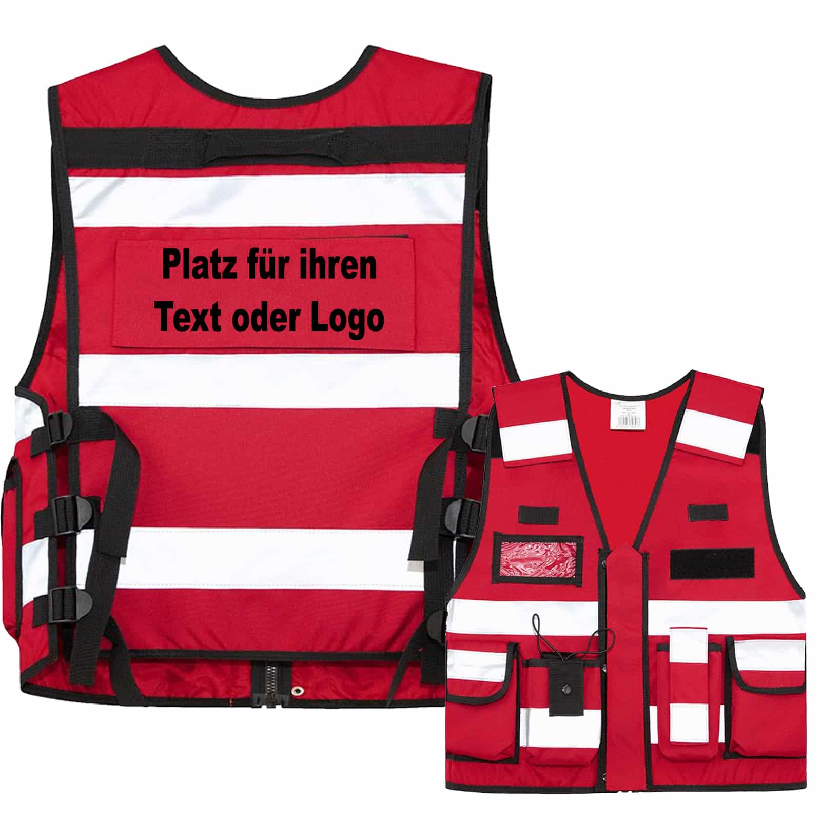 Tactical Weste „Bonn“ // multifunktionale Warnweste für Einsatzkräfte, Security & Ordnungsdienste // optional mit Klett-Patch & Aufdruck – Bild 6