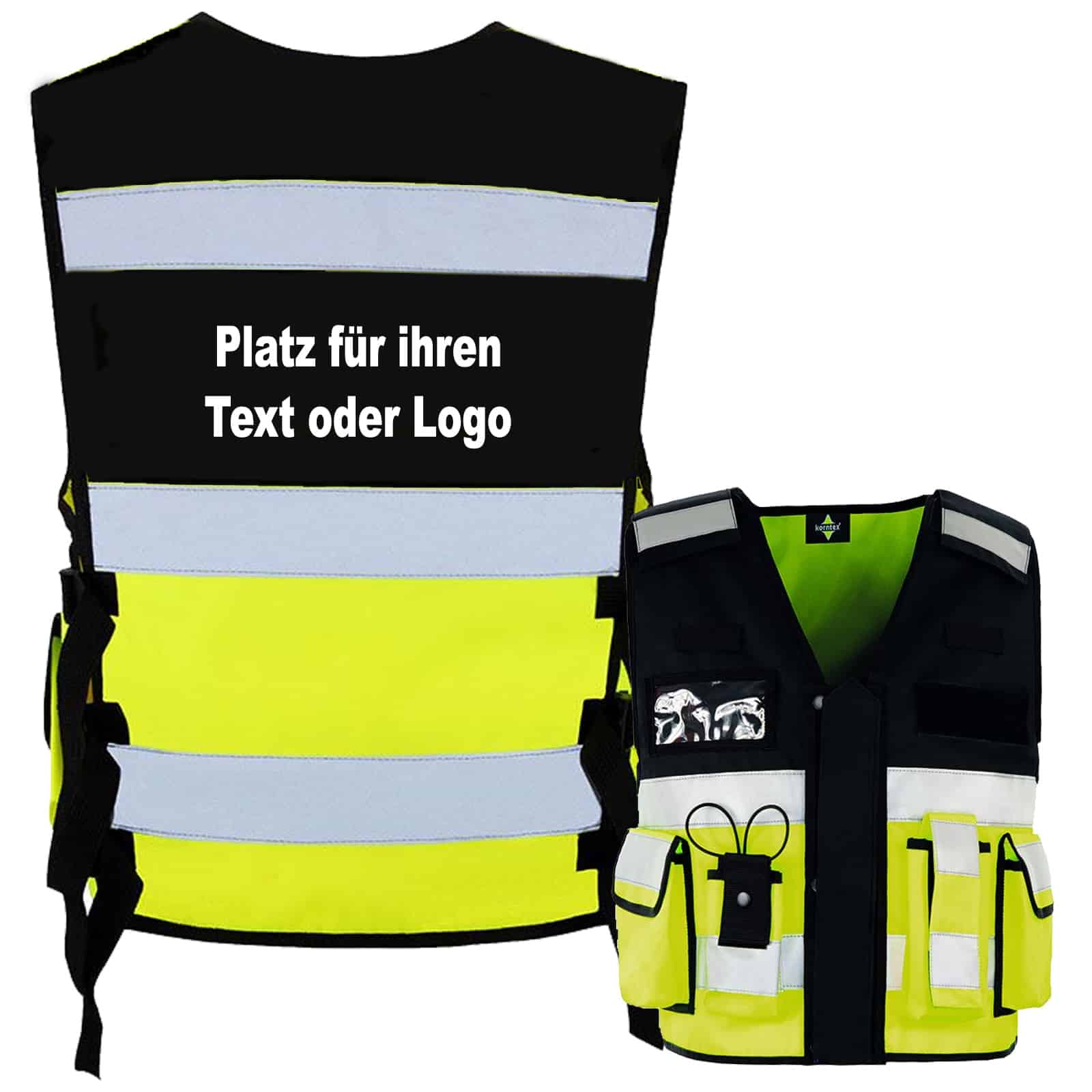 Tactical Weste „Bonn“ // multifunktionale Warnweste für Einsatzkräfte, Security & Ordnungsdienste // optional mit Klett-Patch & Aufdruck – Bild 9