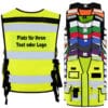 Tactical Weste „Bonn“ // multifunktionale Warnweste für Einsatzkräfte, Security & Ordnungsdienste // optional mit Klett-Patch & Aufdruck