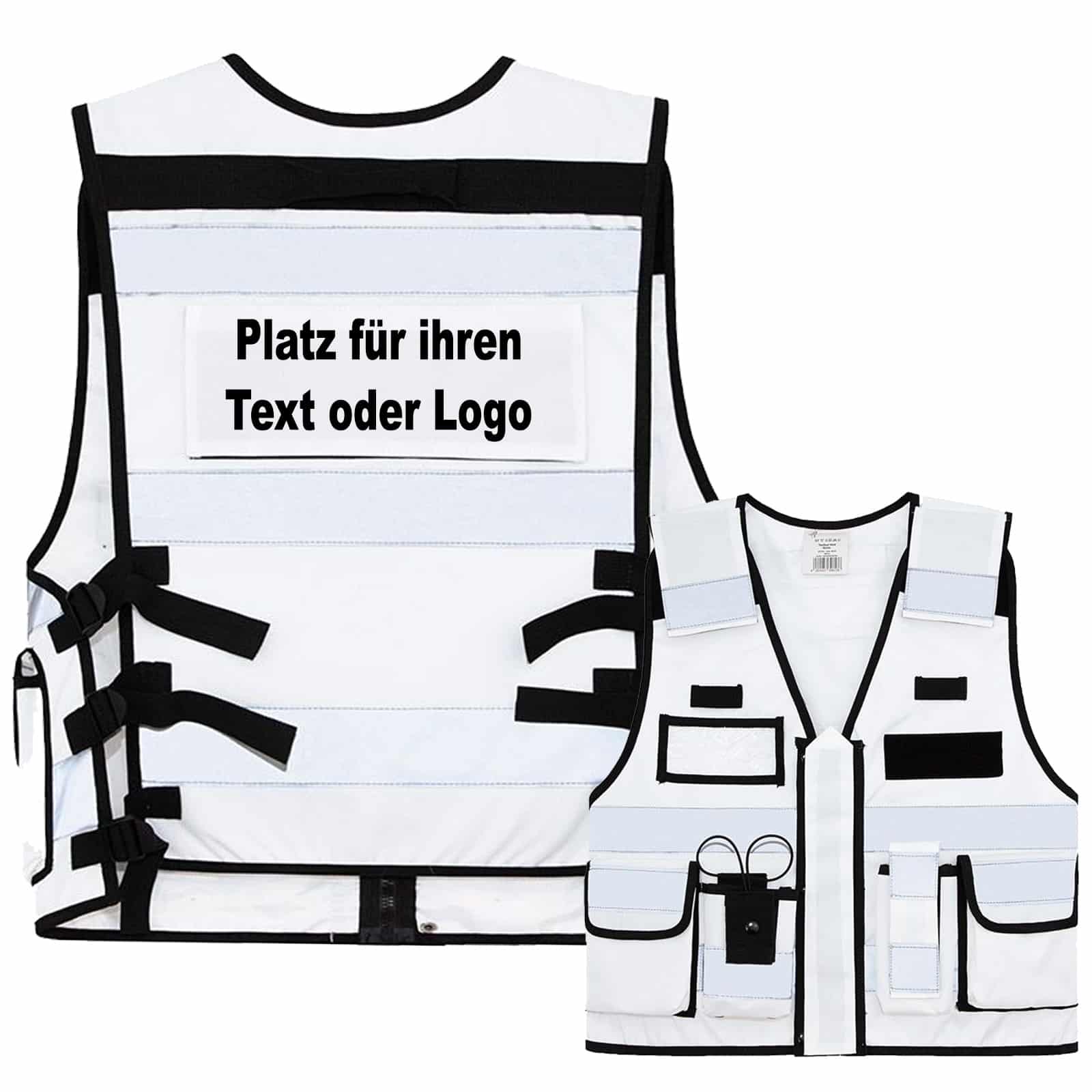 Tactical Weste „Bonn“ // multifunktionale Warnweste für Einsatzkräfte, Security & Ordnungsdienste // optional mit Klett-Patch & Aufdruck – Bild 8