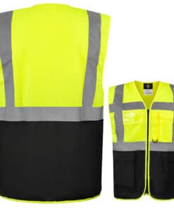 Unbedruckte Test-Multifunktionsweste mit Taschen und Reißverschluss