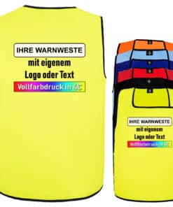 Warnweste Korntex „Sylt“ mit seitlichem Klett im Poncho-Design // Extra große Druckfläche // optional mit Aufdruck