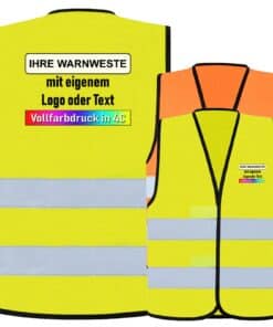 Korntex CO2-neutrale Warnwesten KXEVW "Paris" // optional mit Aufdruck