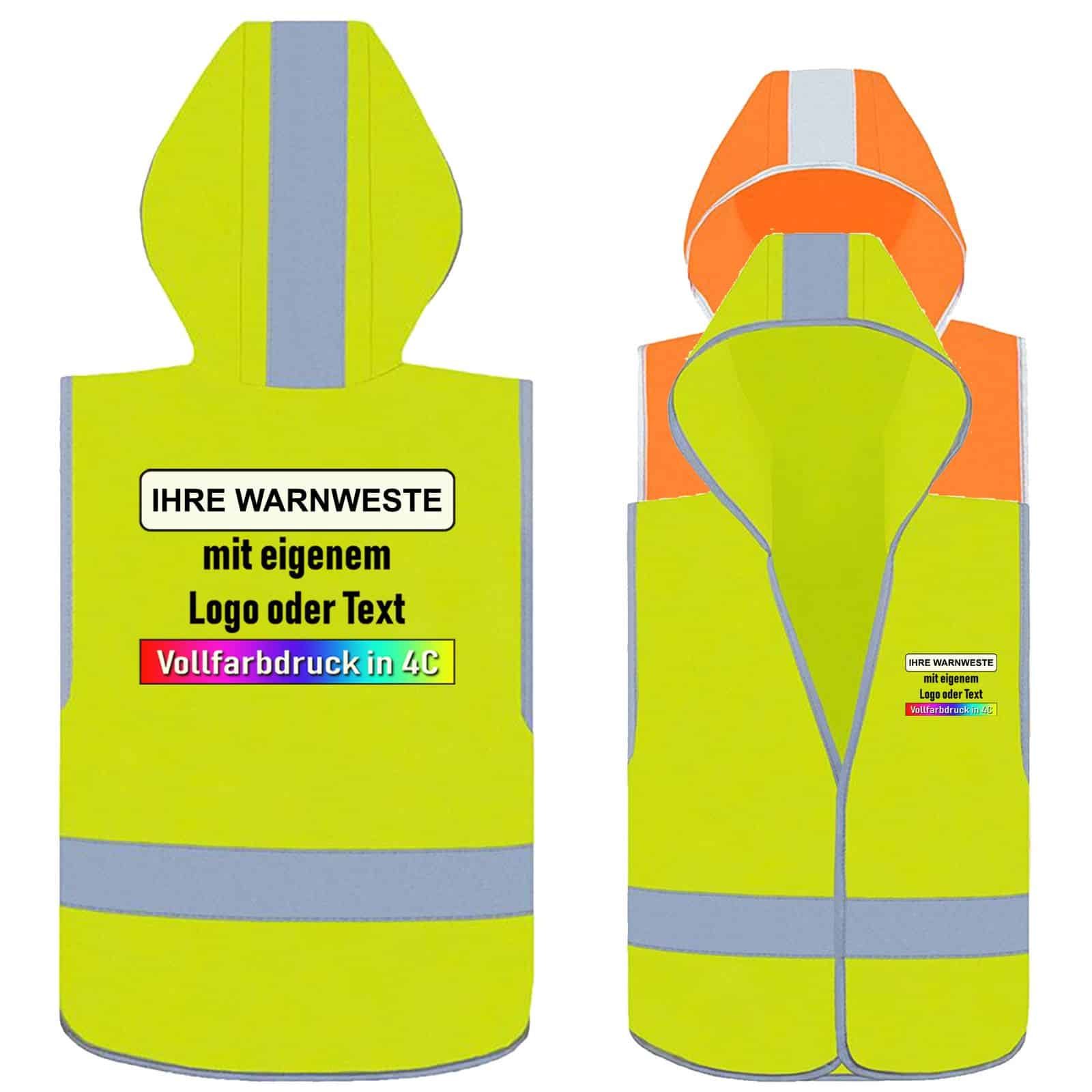Korntex Kinder Warnweste mit Kapuze „Odense“ // für Kinder der Grundschule