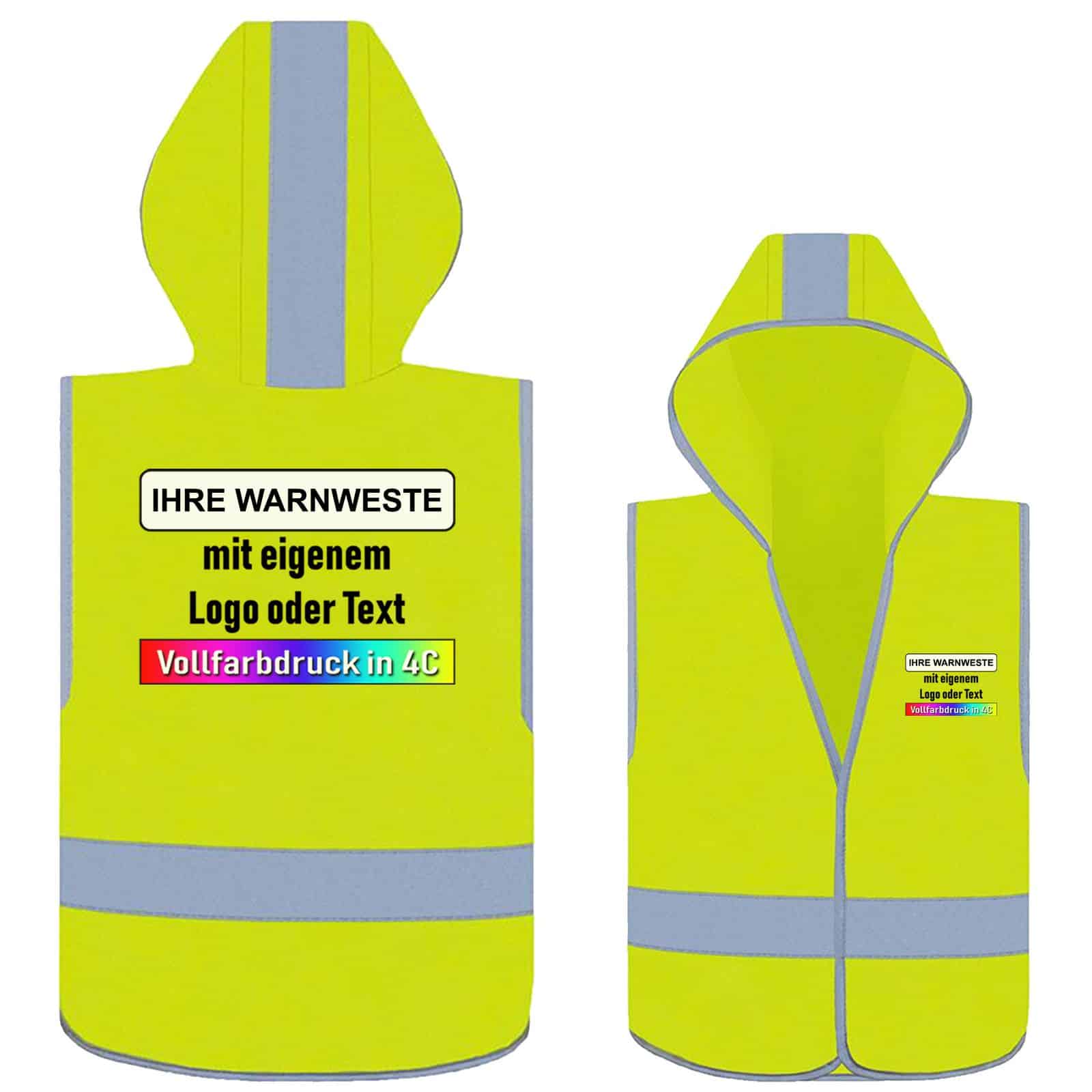 Korntex Kinder Warnweste mit Kapuze „Odense“ // für Kinder der Grundschule – Bild 3