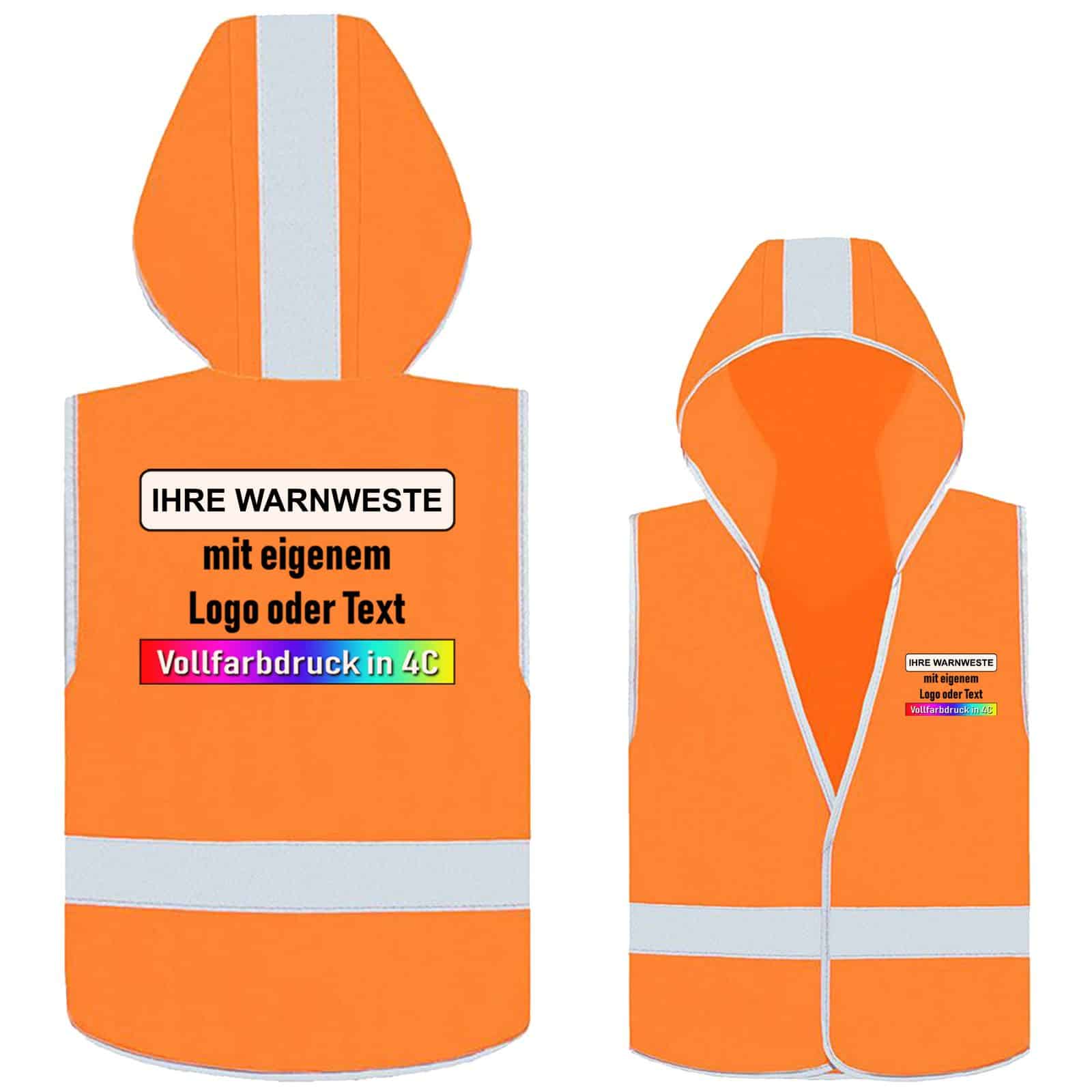 Korntex Kinder Warnweste mit Kapuze „Odense“ // für Kinder der Grundschule – Bild 4