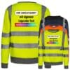 Korntex Sweatshirt „Limerick“ mit 4 Leuchtstreifen // Warnschutz-Sweatshirt in Signalfarben // optional mit Aufdruck