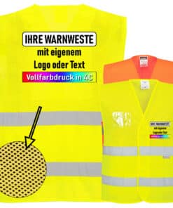 Portwest C494 Hi-Vis Halb-Mesh Weste mit 2 Reflexstreifen & Klettverschluss