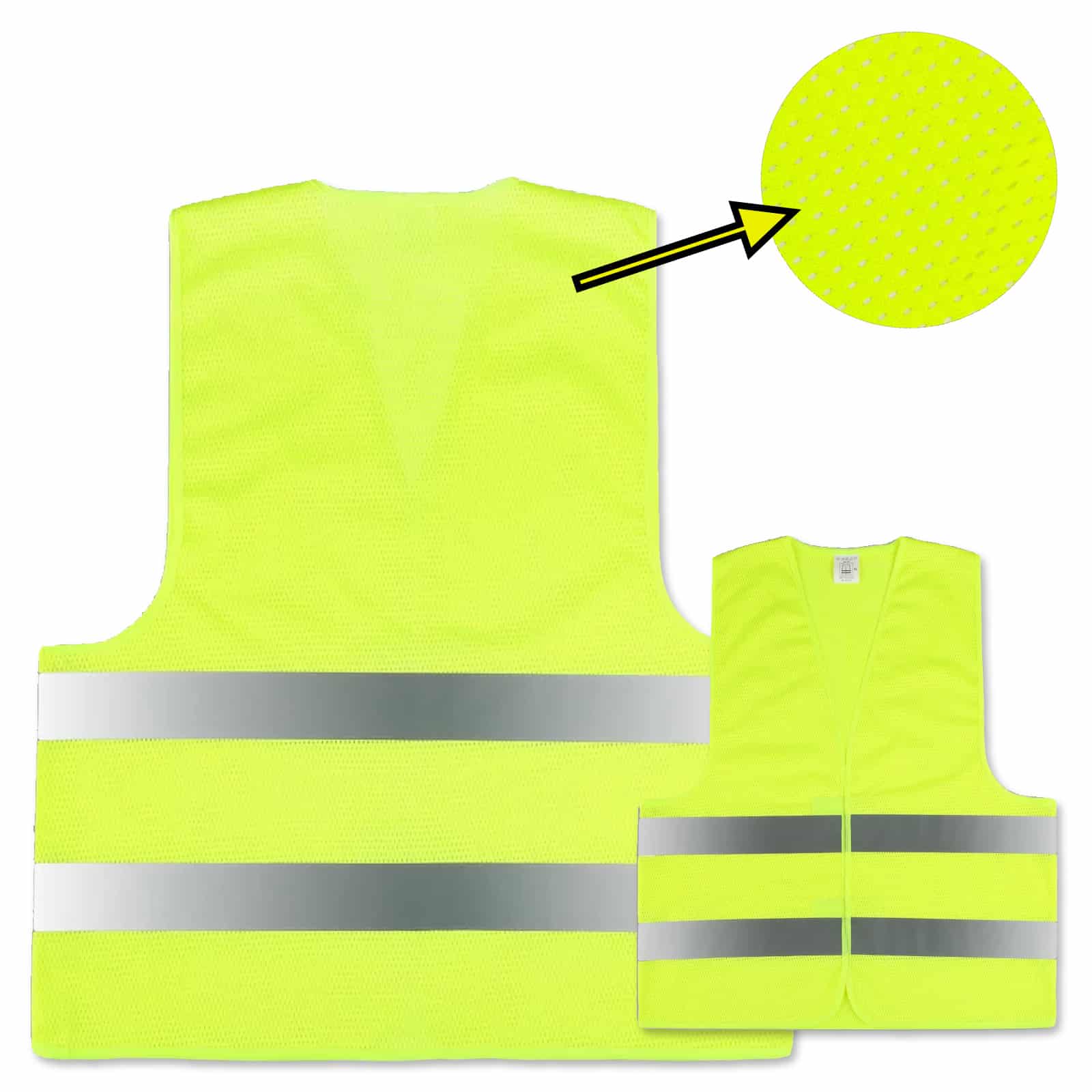 easyMesh Sommer MESH Gewebe Test-Warnweste – Bild 2